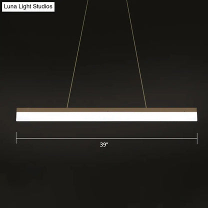 Modern black linear led light fixture – kitchen island pendant