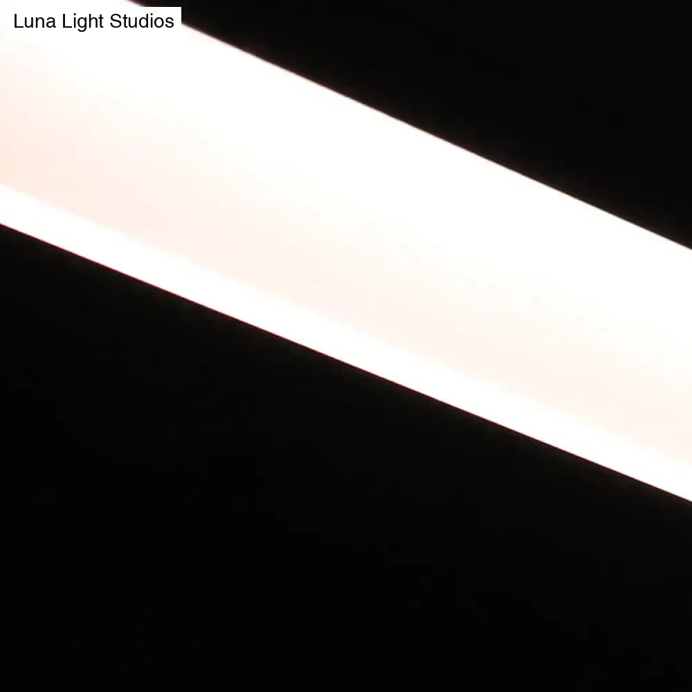 Modern black linear led light fixture – kitchen island pendant