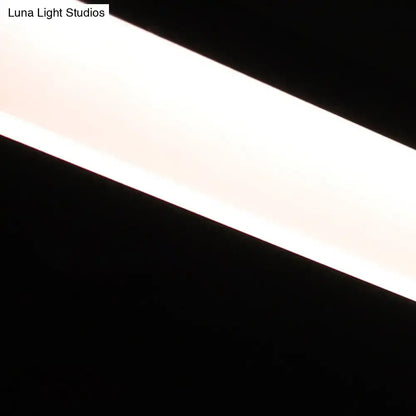 Modern black linear led light fixture – kitchen island pendant