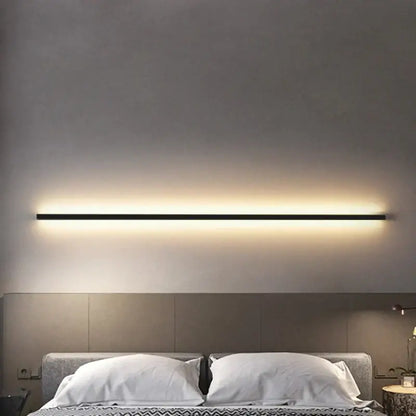 Modern black linear led wall lights dimming – bedroom sconce