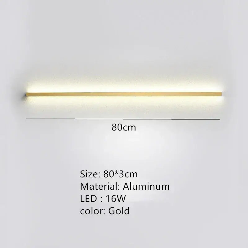Modern black linear led wall lights dimming – bedroom sconce