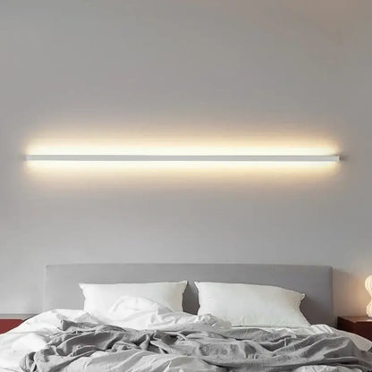 Modern black linear led wall lights dimming – bedroom sconce
