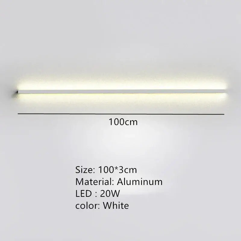 Modern black linear led wall lights dimming – bedroom sconce