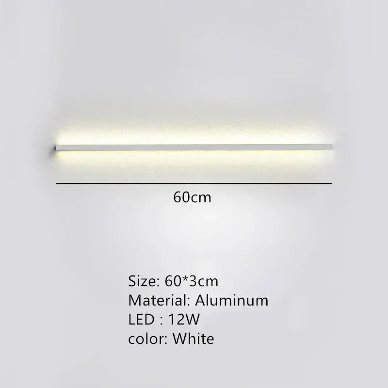 Modern black linear led wall lights dimming – bedroom sconce