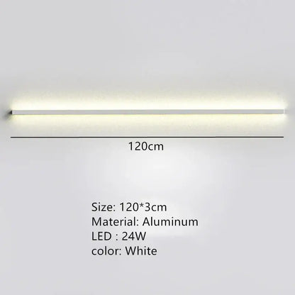 Modern black linear led wall lights dimming – bedroom sconce