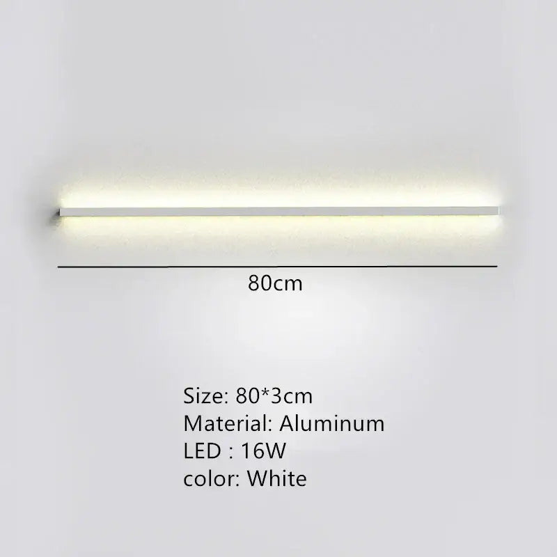 Modern black linear led wall lights dimming – bedroom sconce