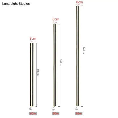 Modern black linear led wall mounted lamp garden outdoor sconce