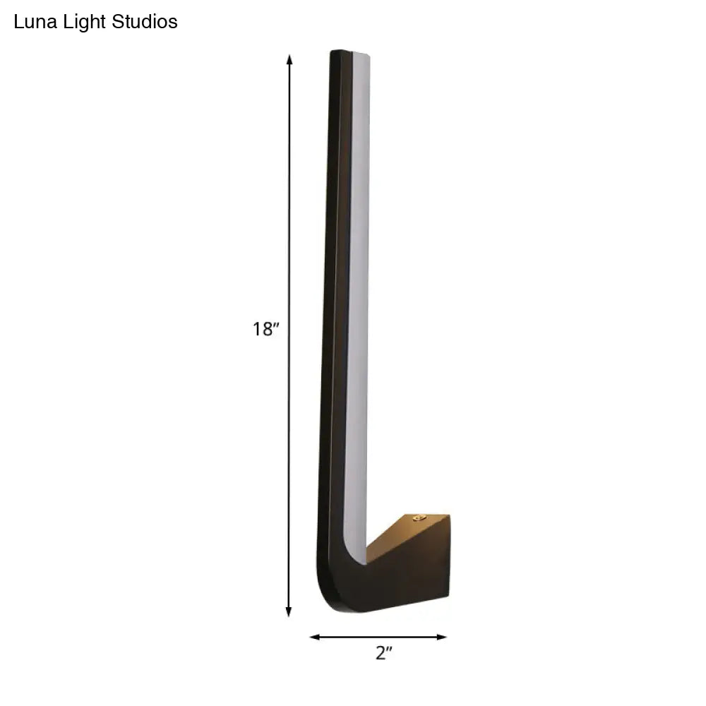 DecorBites™ Modern Black Linear LED Wall Sconce with Acrylic Lighting for Living Room