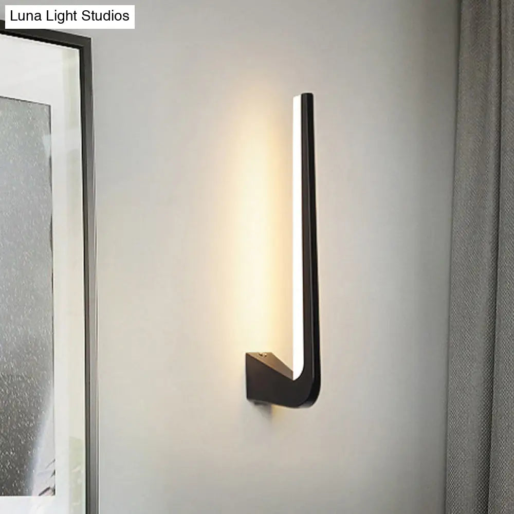 DecorBites™ Modern Black Linear LED Wall Sconce with Acrylic Lighting for Living Room