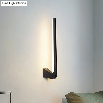 DecorBites™ Modern Black Linear LED Wall Sconce with Acrylic Lighting for Living Room