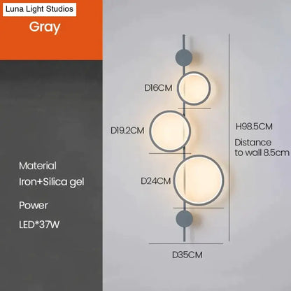 Modern black linear long led wall light living room sconce