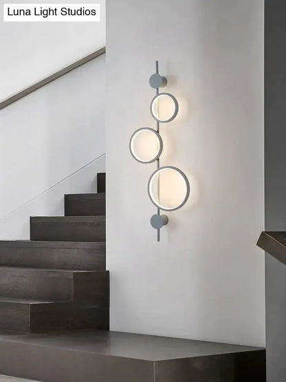 Modern black linear long led wall light living room sconce