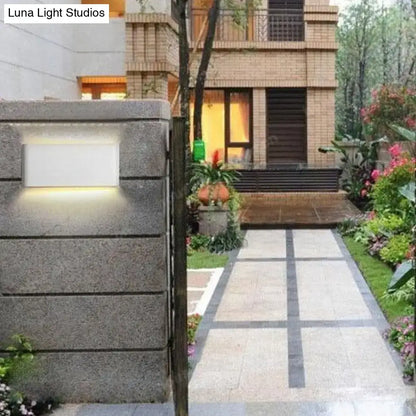 Modern black luna outdoor wall light warm led patio lamp