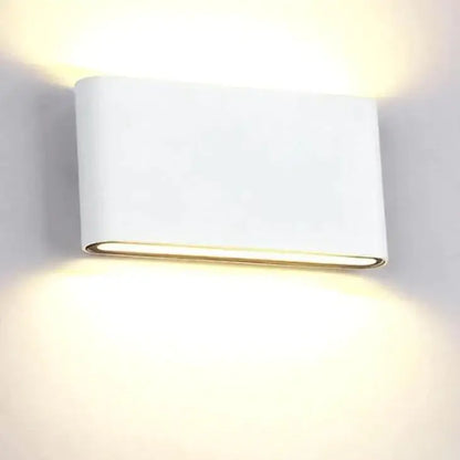 Modern black luna outdoor wall light warm led patio lamp