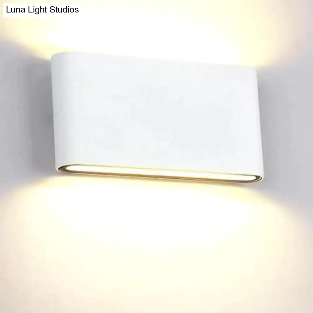 Modern black luna outdoor wall light warm led patio lamp