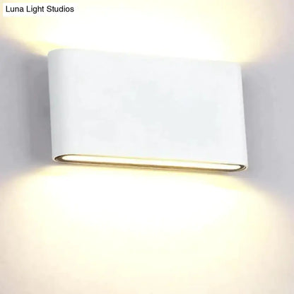 Modern black luna outdoor wall light warm led patio lamp