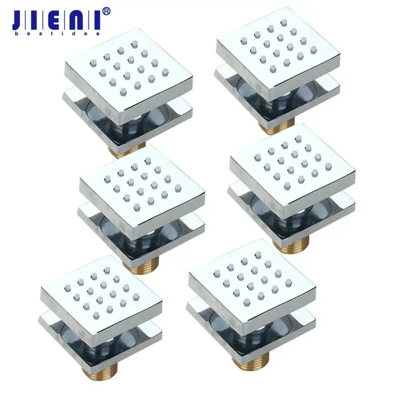 Modern black massage shower faucet bathroom 6 jets control valve