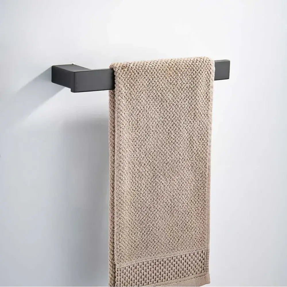 Modern black matte bathroom hardware set – 4 piece decor