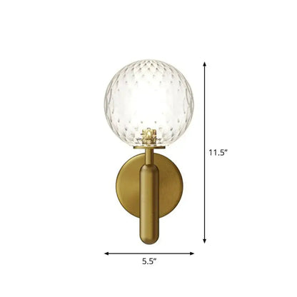 Modern black matte glass globe wall sconce stairs lighting