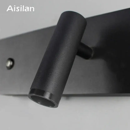 Modern black matte led wall sconce bedroom reading light