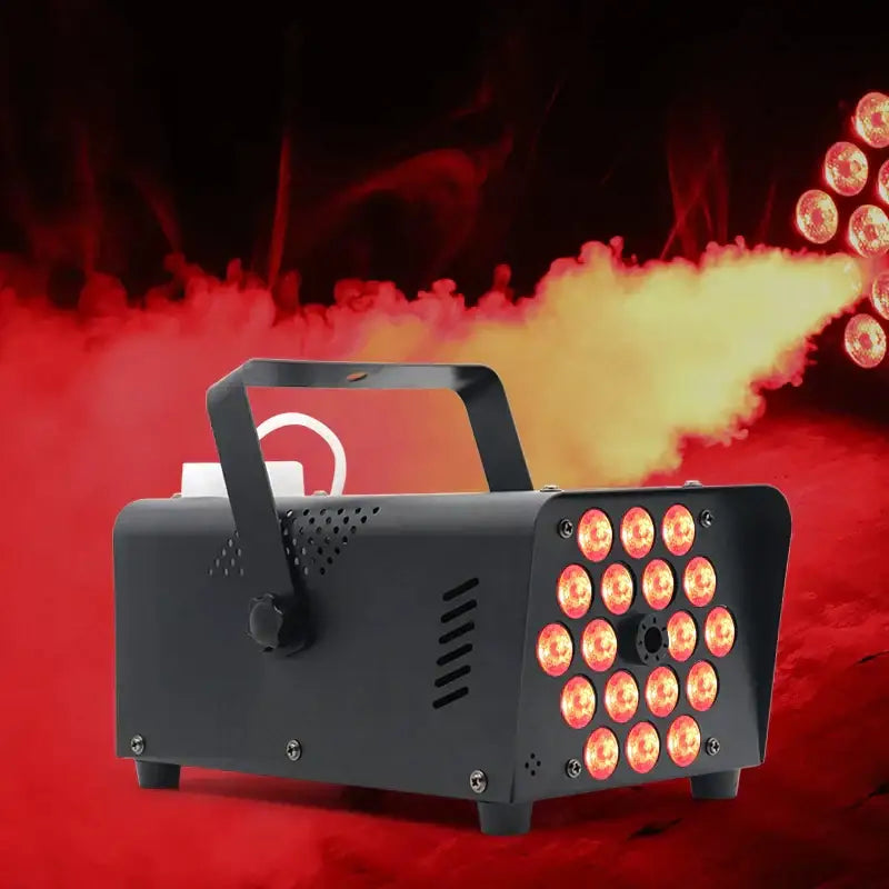 Modern black metal 500w smoke machine with rgb led party lights