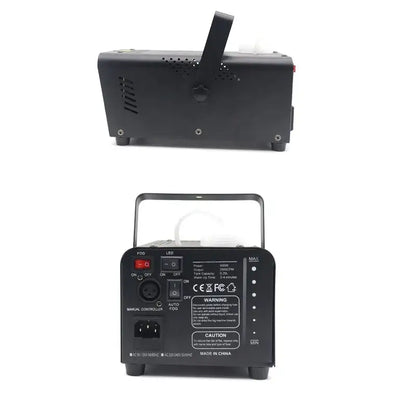 Modern black metal 500w smoke machine with rgb led party lights