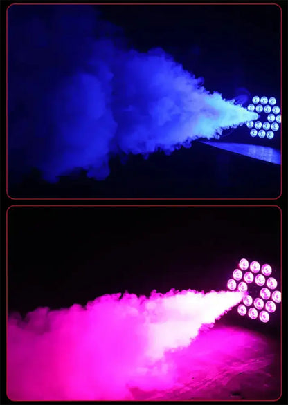 Modern black metal 500w smoke machine with rgb led party lights