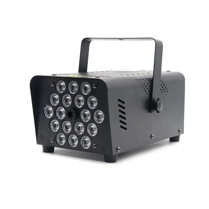 Modern black metal 500w smoke machine with rgb led party lights