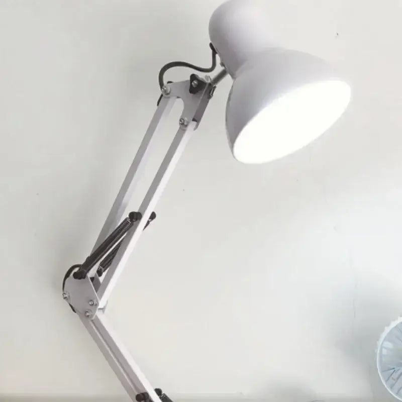 Modern black metal adjustable swing arm desk lamp bedroom office