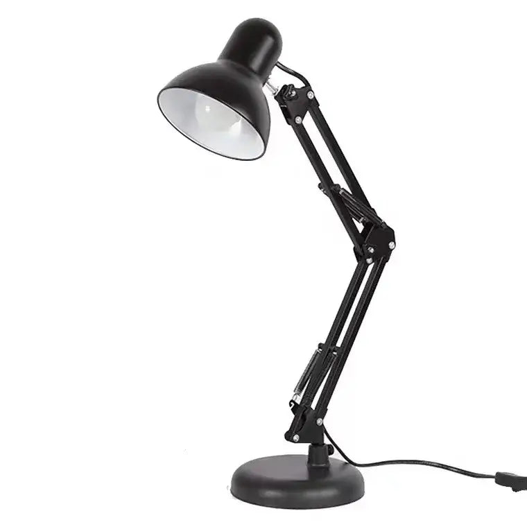 Modern black metal adjustable swing arm desk lamp bedroom office