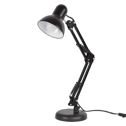 Modern black metal adjustable swing arm desk lamp bedroom office