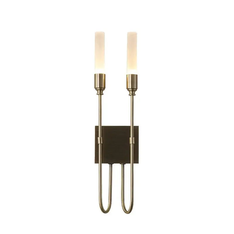 Modern black metal double headed led wall lamp bedroom sconce