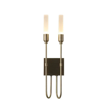 Modern black metal double headed led wall lamp bedroom sconce
