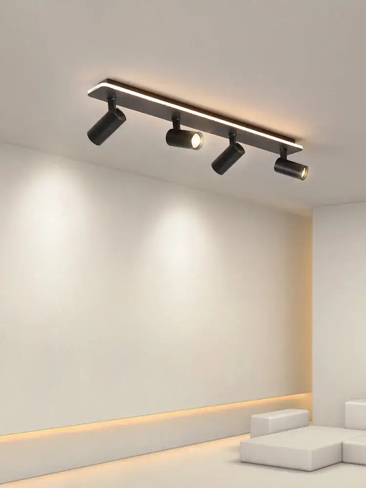 Modern black metal led ceiling lamp – living room track lighting