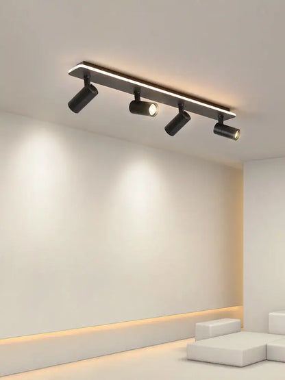 Modern black metal led ceiling lamp – living room track lighting