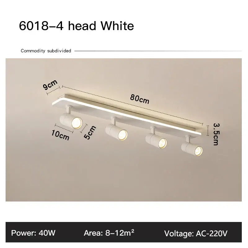Modern black metal led ceiling lamp – living room track lighting