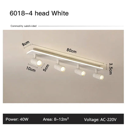 Modern black metal led ceiling lamp – living room track lighting