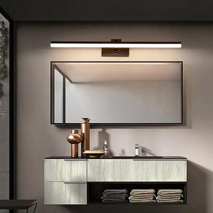 Modern black metal led light fixture warm white bathroom wall lamp