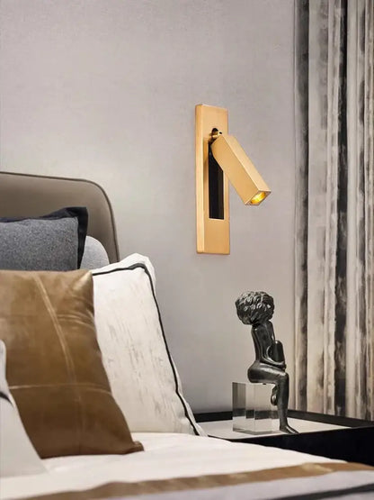 Modern black metal led wall lamp bedroom reading light with usb port