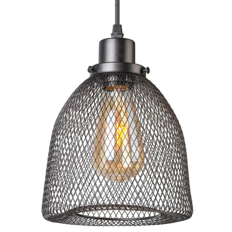 Modern black metal mesh pendant light chandelier for dining room