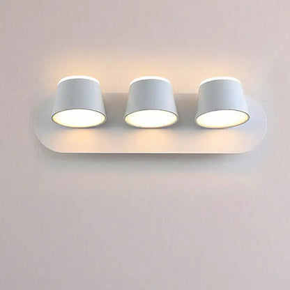 Modern black metal shade wall sconce bedroom vanity fixture