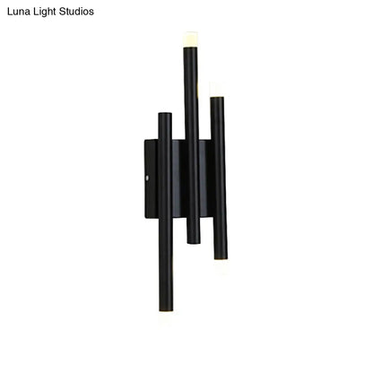 DecorBites™ Modern Black Metal Wall Lamp - 2/4 Lights, Simple Linear Design for Hallway