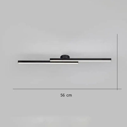 Modern black minimalist led ceiling light for living room decor
