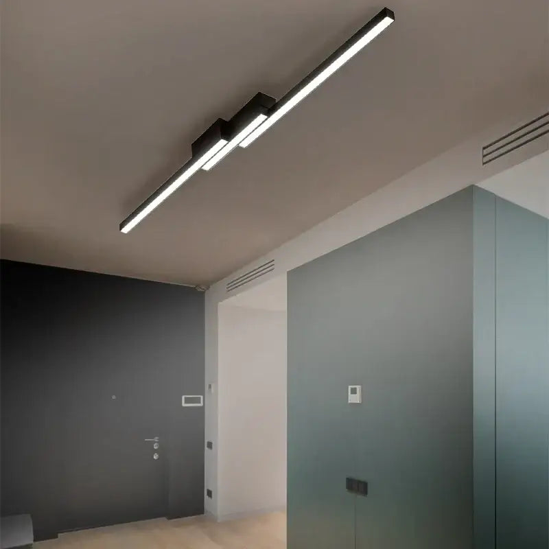 Modern black minimalist led ceiling light for living room decor