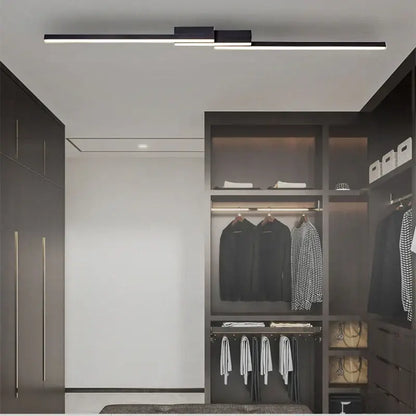 Modern black minimalist led ceiling light for living room decor