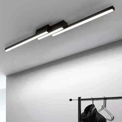 Modern black minimalist led ceiling light for living room decor