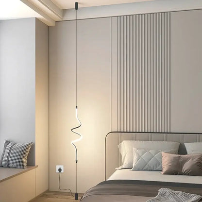 Modern black minimalist led floor lamp for living room