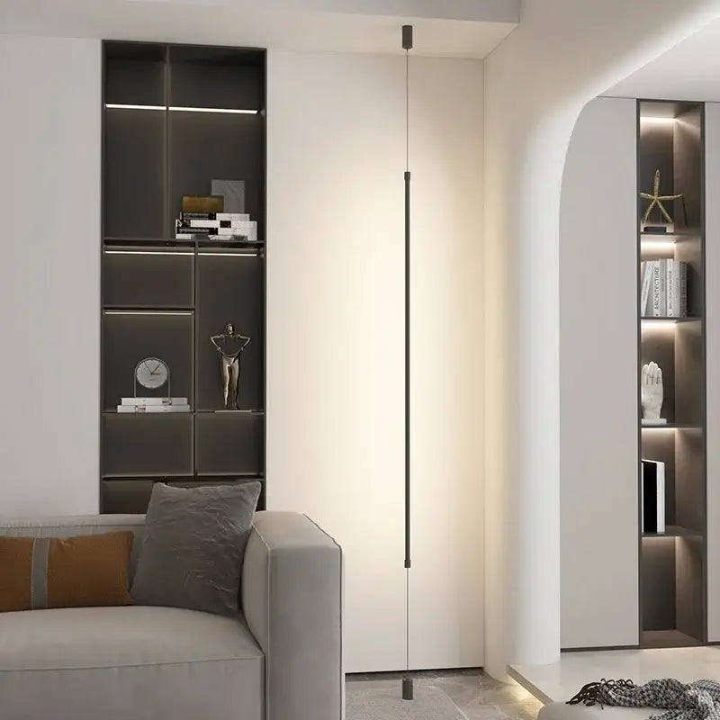 Modern black minimalist led floor lamp for living room