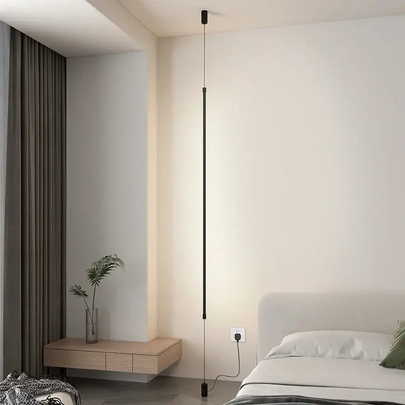 Modern black minimalist led floor lamp for living room