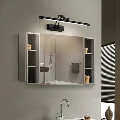 Modern black minimalist led wall lamp bathroom vanity light